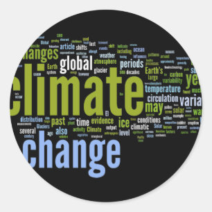 eerste klimaatverandering ronde sticker