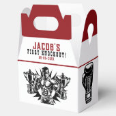 Eerste knock-out boksen verjaardagsfeestje bedankdoosjes (Geopend)