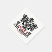 Eerste knock-out boksen verjaardagsfeestje servet (Hoek)