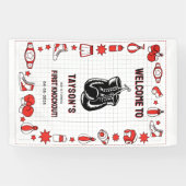 Eerste Knockout Boksen 1e Verjaardag – Leuke Kinde Spandoek (Horizontaal)