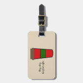 Eerste koffie bagagelabel (Voorkant verticaal)