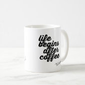 eerste koffie, gepersonaliseerd koffiemok (Voorkant rechts)