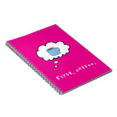 Eerste koffie magenta notitieboek (Rechterzijde)