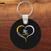 Eerste koloniale patriotten Logo Half Heart Slogan Sleutelhanger (Voorkant)