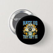 Eerste koloniale patriotten Logo haten ons omdat z Ronde Button 5,7 Cm (Voorkant /achterkant)