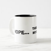 "Eerste kop" tweekleurige koffiemok (Voorkant links)