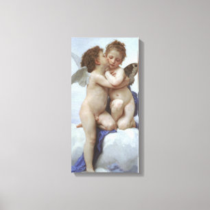 Eerste Kus door Bouguereau, Oude Victoriaanse Enge Canvas Afdruk
