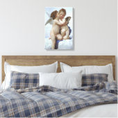 Eerste Kus door Bouguereau, Oude Victoriaanse Enge Canvas Afdruk (Insitu (Slaapkamer))
