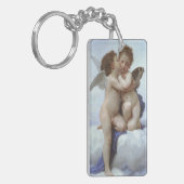 Eerste kus door Bouguereau, Oude victoriaanse enge Sleutelhanger (Voorkant Links)