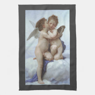 Eerste Kus door Bouguereau, Oude Victoriaanse Enge Theedoek