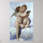 Eerste kus door Bouguereau,  Victoriaans Angels Poster (Voorkant)
