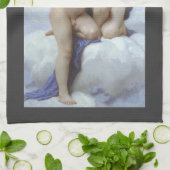 Eerste kus door Bouguereau, Victoriaans Angels Theedoek (Gevouwen)