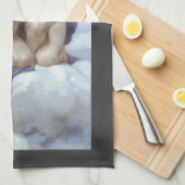 Eerste kus door Bouguereau, Victoriaans Angels Theedoek (Quarter Fold)