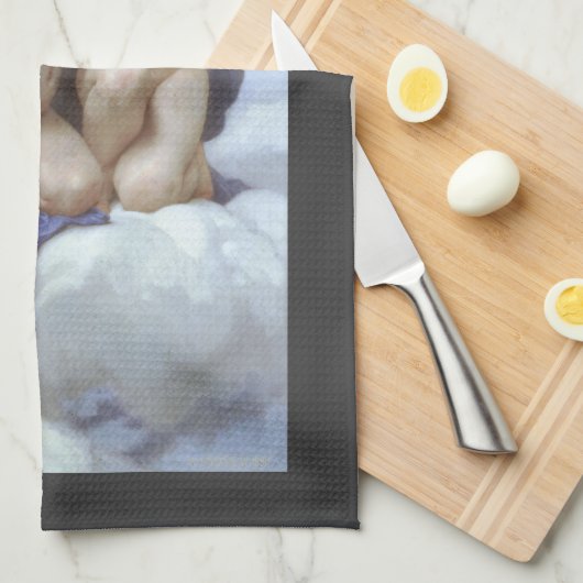 Eerste kus door Bouguereau,  Victoriaans Angels Theedoek (Quarter Fold)