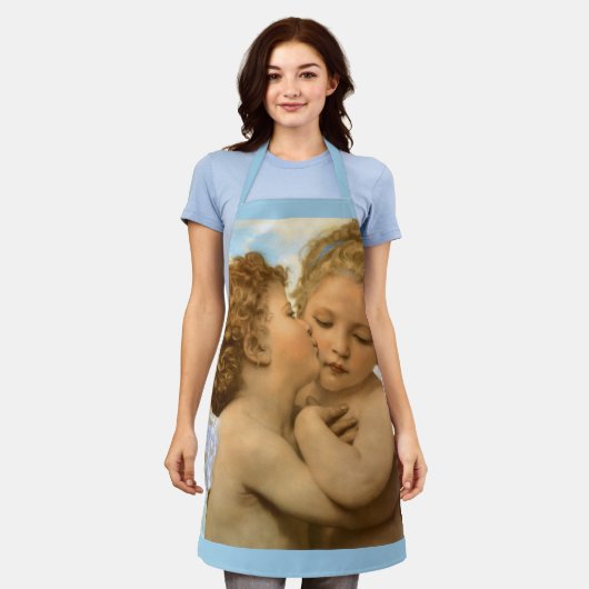 Eerste Kus (engel detail) door Bouguereau Schort (Gedragen)