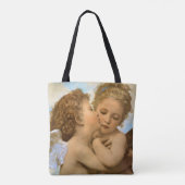 Eerste Kus (engel detail) door Bouguereau Tote Bag (Achterkant)