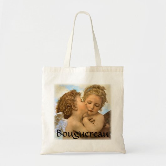 Eerste Kus (engel detail) door Bouguereau Tote Bag (Voorkant)