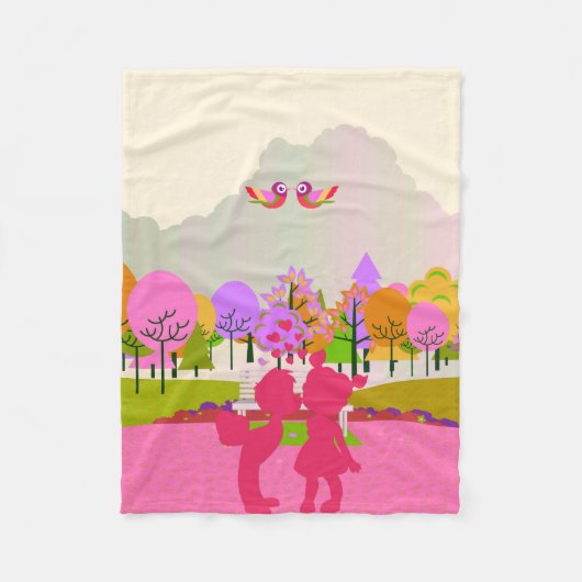 eerste kus fleece deken (Voorkant)