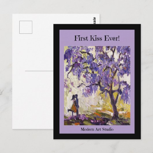 Eerste kus ooit! briefkaart (Voorkant / Achterkant)