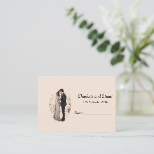 Eerste kus plaatskaartje (Staand voorkant)