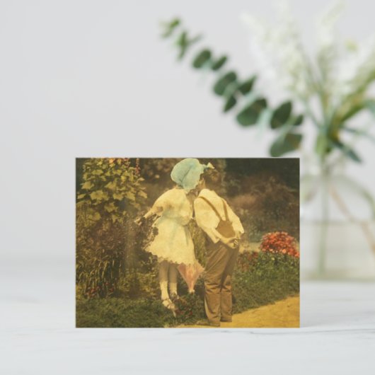 Eerste kus van de lente briefkaart (Staand voorkant)