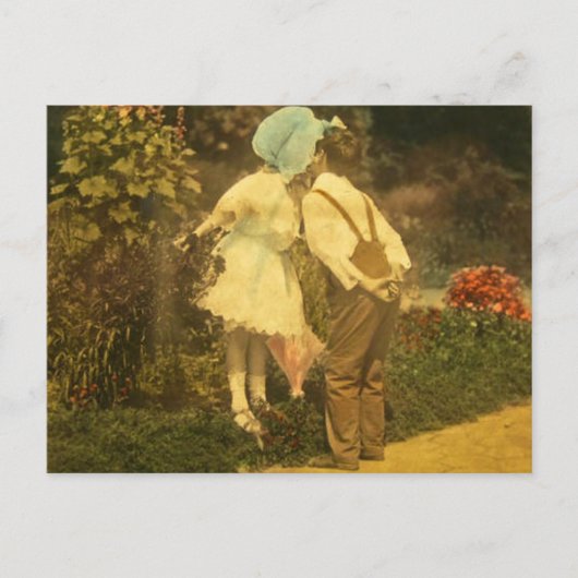 Eerste kus van de lente briefkaart (Voorkant)