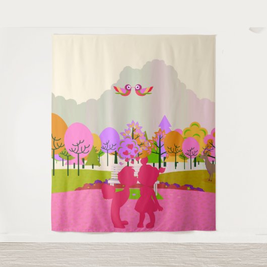 eerste kus wandkleed (Voorkant)