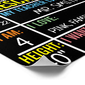 Eerste Laatste Schooldag Schoolbord Terug naar sch Poster (Hoek)