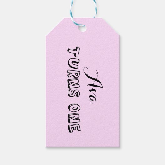 Eerste Label van de Verjaardag Cadeaulabel (Voorkant)