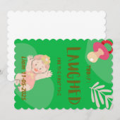 Eerste lach van de baby kaart (Voorkant / Achterkant)