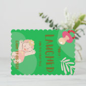 Eerste lach van de baby kaart (Staand voorkant)