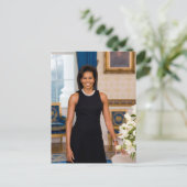 EERSTE LADY MICHELLE OBAMA BRIEFKAART (Staand voorkant)