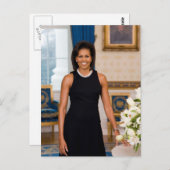 EERSTE LADY MICHELLE OBAMA BRIEFKAART (Voorkant / Achterkant)