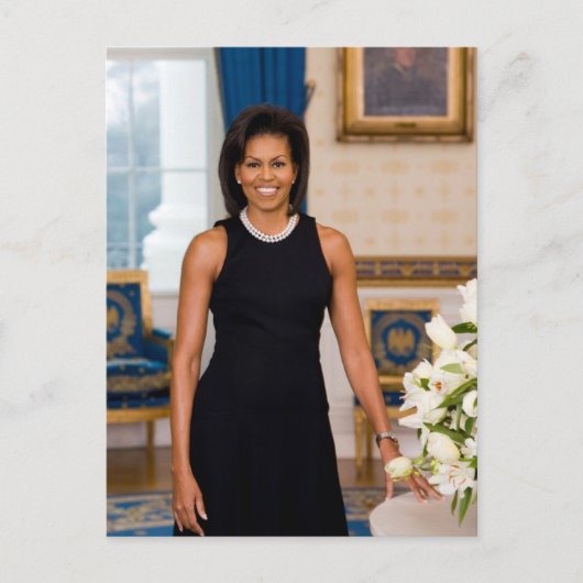 EERSTE LADY MICHELLE OBAMA BRIEFKAART (Voorkant)