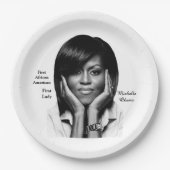 EERSTE LADY MICHELLE OBAMA PAPIEREN BORDJE (Voorkant)