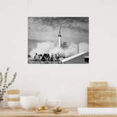 Eerste lancering van de Raket, Kaap Canaveral, "Bu Poster (Keuken)