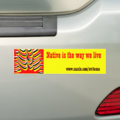 eerste landen bumpersticker (Op auto)