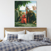 Eerste landing van Christoffel Columbus in Canvas Afdruk (Insitu (Slaapkamer))