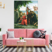 Eerste landing van Christoffel Columbus in Canvas Afdruk (Insitu (Woonkamer))