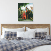 Eerste landing van Christoffel Columbus in Canvas Afdruk (Insitu (Slaapkamer))