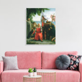 Eerste landing van Christoffel Columbus in Canvas Afdruk (Insitu (Woonkamer))