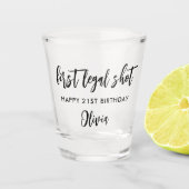 Eerste legale schot moderne 21e verjaardag shot glas (Voorkant)