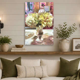 Eerste lente bloemen Narcissen Tulpen PCM1 Canvas Afdruk