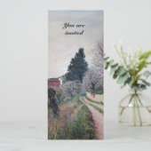 EERSTE LENTE IN TUSCANE LANDSCHAP Feestprogramma Kaart (Staand voorkant)