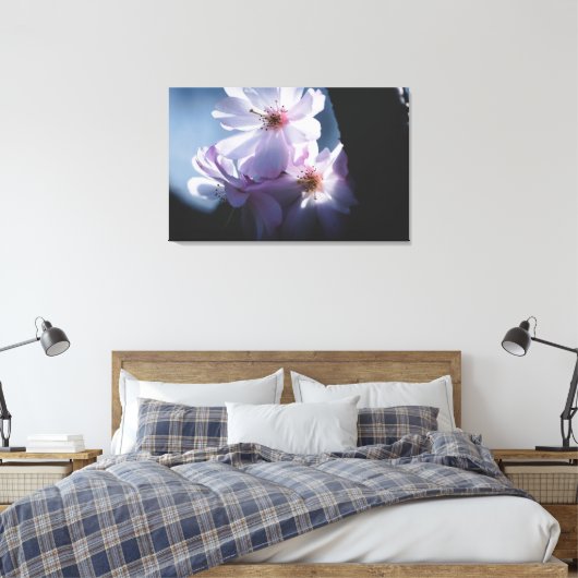 Eerste lentebloemen canvas afdruk (Insitu (Slaapkamer))