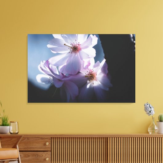 Eerste lentebloemen canvas afdruk (Insitu (Woonkamer))