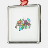 Eerste leraar metalen ornament (Links)
