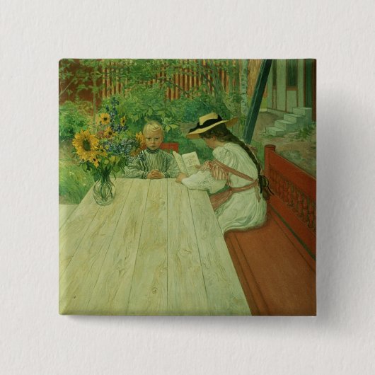 Eerste les, 1903 vierkante button 5,1 cm (Voorkant)