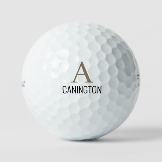 Eerste letter & Achternaam II Titleist Pro V1 Golfballen (Voorkant)