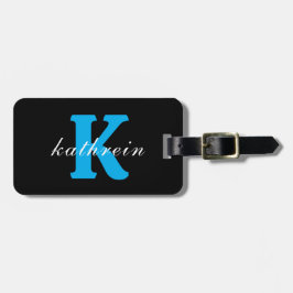 Eerste letter K Eenvoudig monogram moderne stijl Bagagelabel